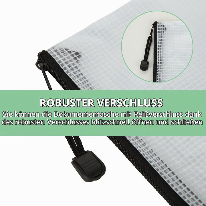 JMIATRY 30 Stück Dokumententasche mit Reissverschluss A4+A5+A6, Beutel mit Reissverschluss, Wasserdi