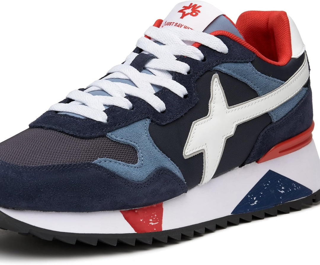 w6yz Yak-M.-Sneakers aus technischem Gewebe und Veloursleder 40 EU Blau Azurblau, 40 EU Blau Azurbla