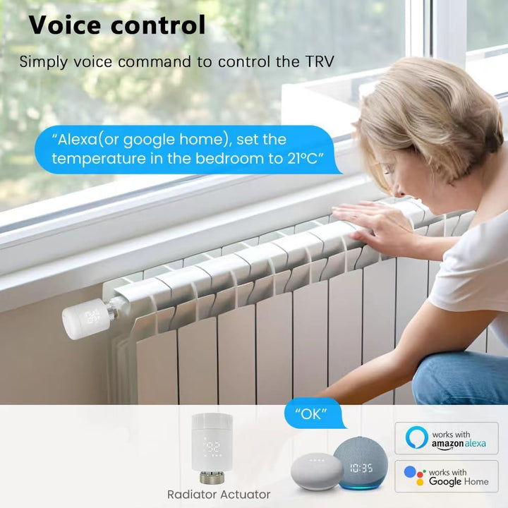 RKHK TR-M3Z-WIFI Temperaturregelventil WiFi-Add-on kompatibel mit Alexa, Siri und Google Assistant f