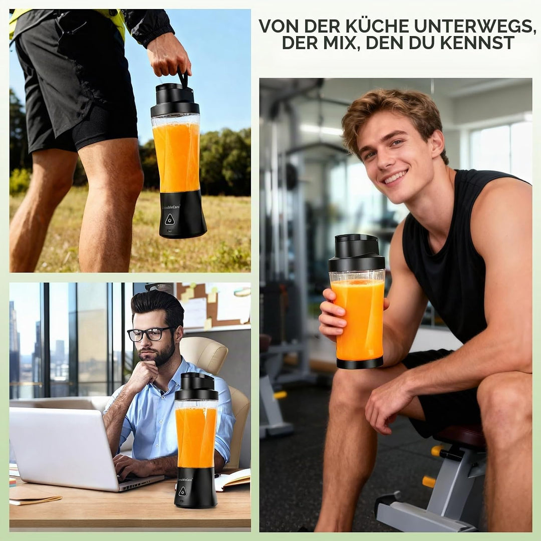 Mixer Smoothie Maker 700ml, Wiederaufladbarer, 6000 mAh Portable Blender, 3D 6 Klingendesign und IP6