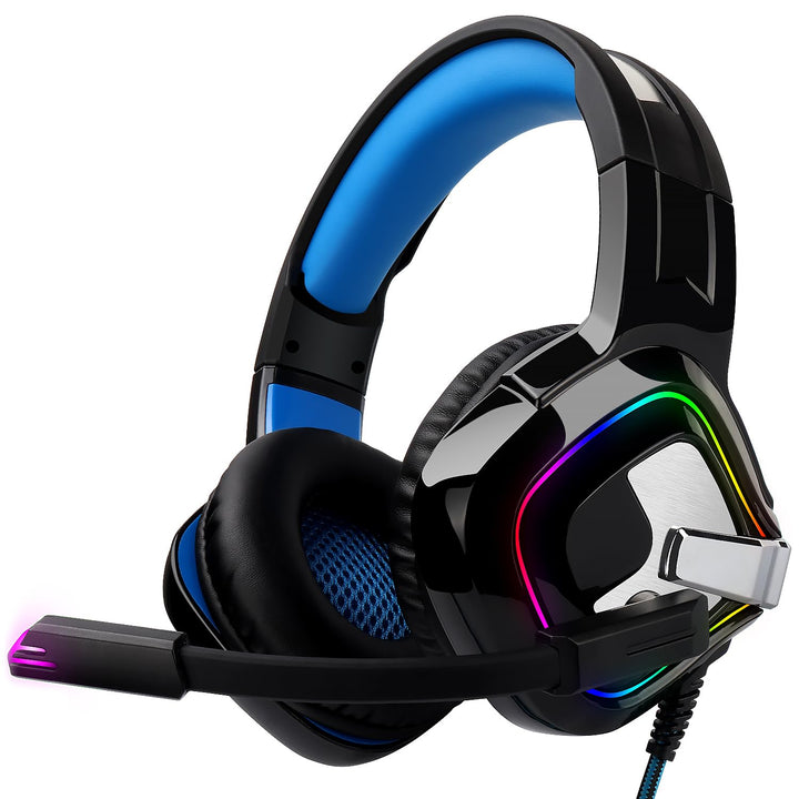Gaming Kopfhörer für PC/PS4/Mac – August EPG100 – Stereo Gaming Headset mit RGB-LED Licht Rauschunte