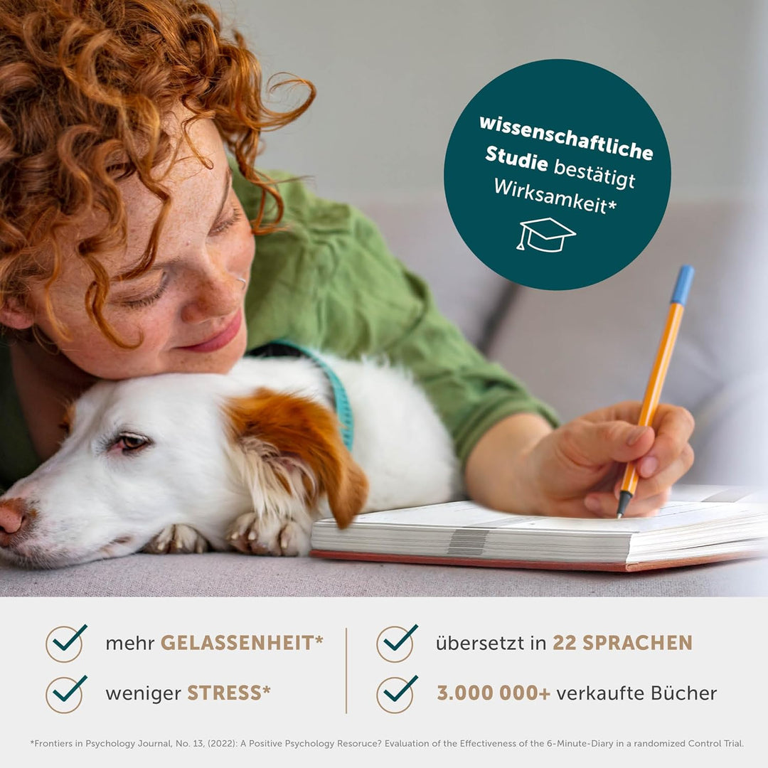 UrBestSelf 6-Minuten Tagebuch PUR (Das Original) | Dankbarkeitstagebuch, Achtsamkeitstagebuch | Das