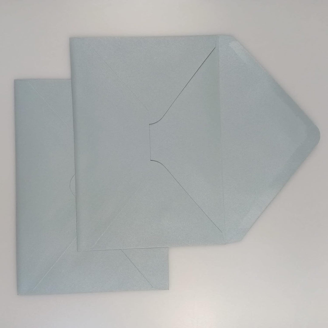 Lucky Star Briefumschläge, A7, Perlglanz, staubblau, 13,6 x 19,6 cm, perfekt für Hochzeiten, Einladu