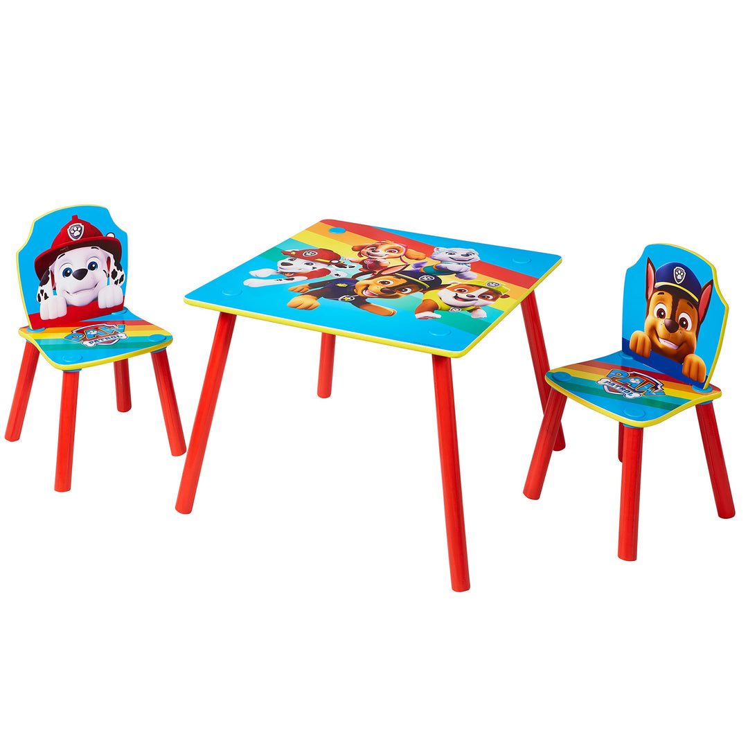 PAW PATROL - Set aus Tisch und 2 Stühlen für Kinder , 43.5cm x 63cm x 63cm, 52.5cm x 29.5cm x 29cm