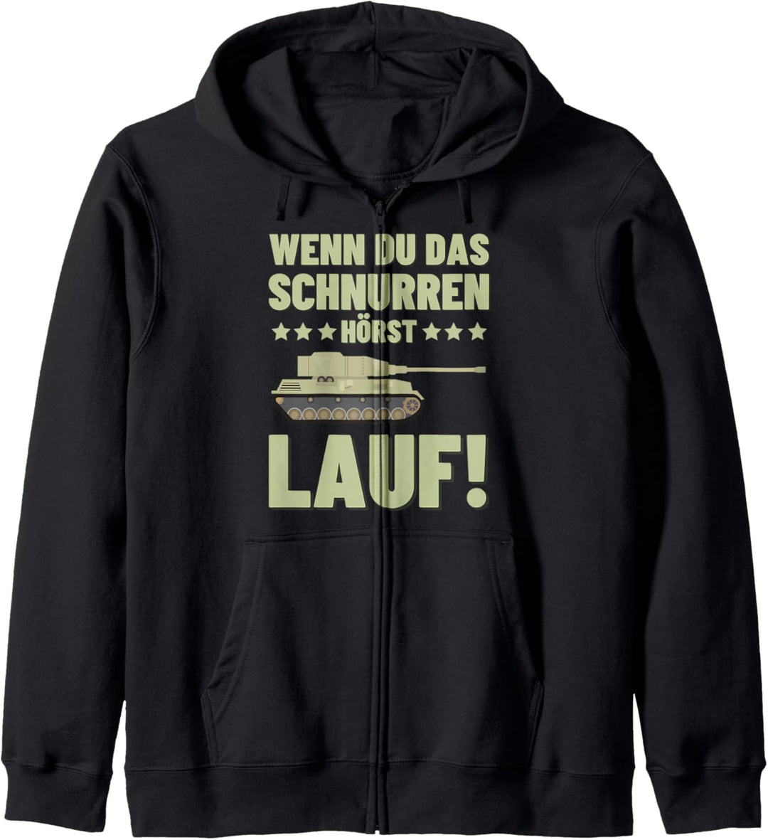 Wenn Du Das Schnurren Hörst Lauf Panzer Deutsche Raubkatze Kapuzenjacke