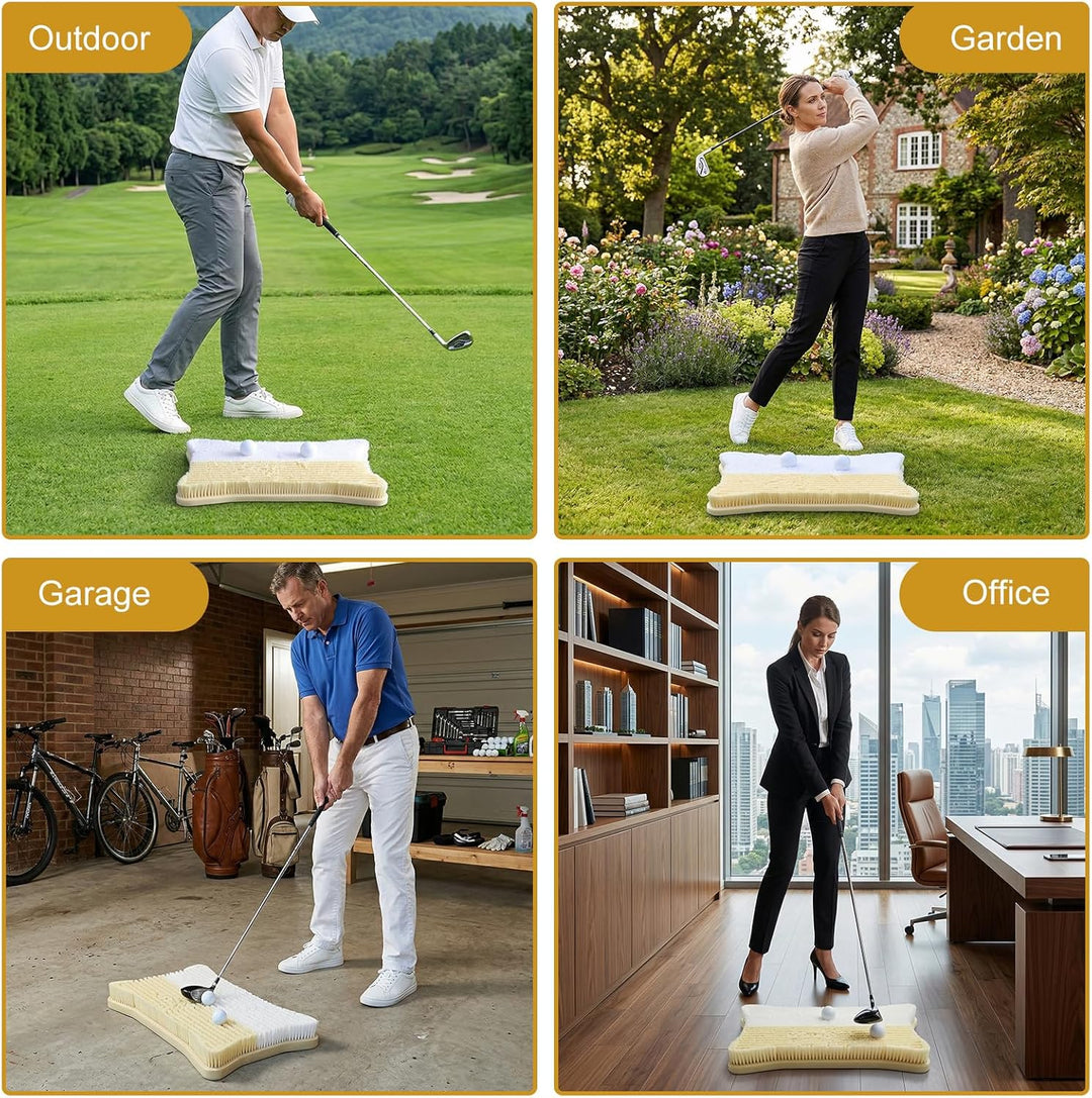 48x30cm Golf-Bunker-Matte, Golf-Bunker-Übungsmatte mit doppeltem Sandbunker, strapazierfähige Golf-S