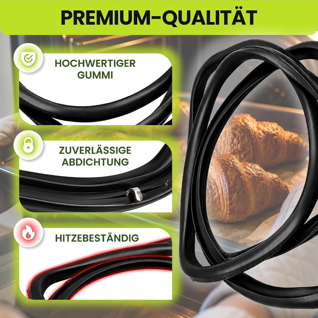 Backofen Dichtung 450x330 mm mit 4 Haken | Backofen Gummidichtung mit Originalcode C00385306 4810108