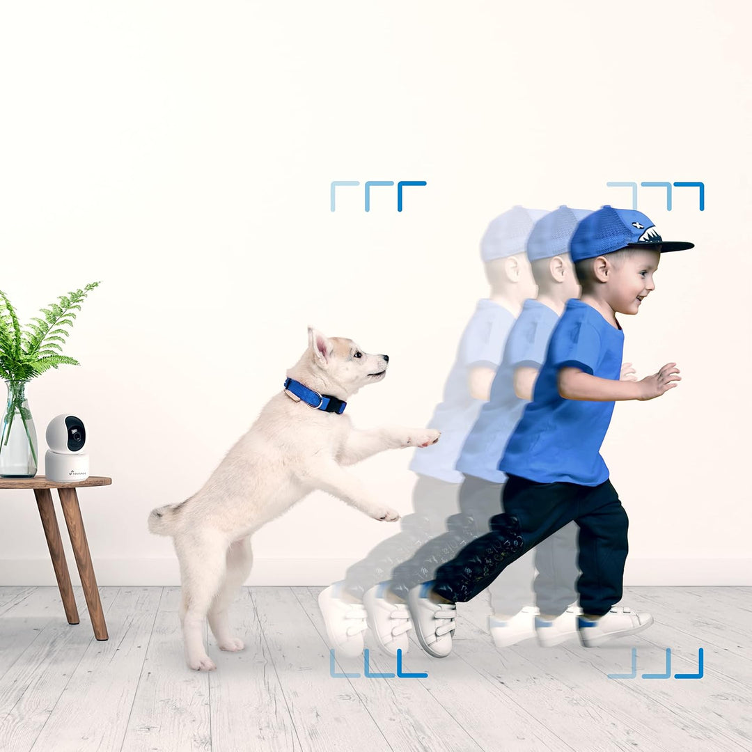 NIVIAN 360° WiFi Dome Überwachungskamera Stecker, 2K-Audio, bidirektionale Erkennung, Auto-Tracking,