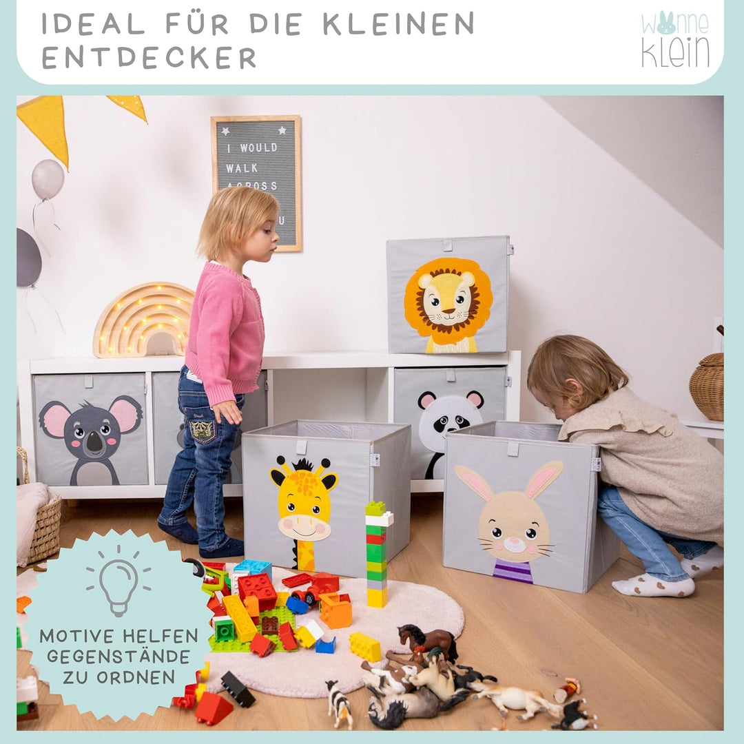 wonneklein Aufbewahrungsbox Kinder für Kallax Regal I Einsatz Kinderregal I Faltbox 33x33x33 Kinderz
