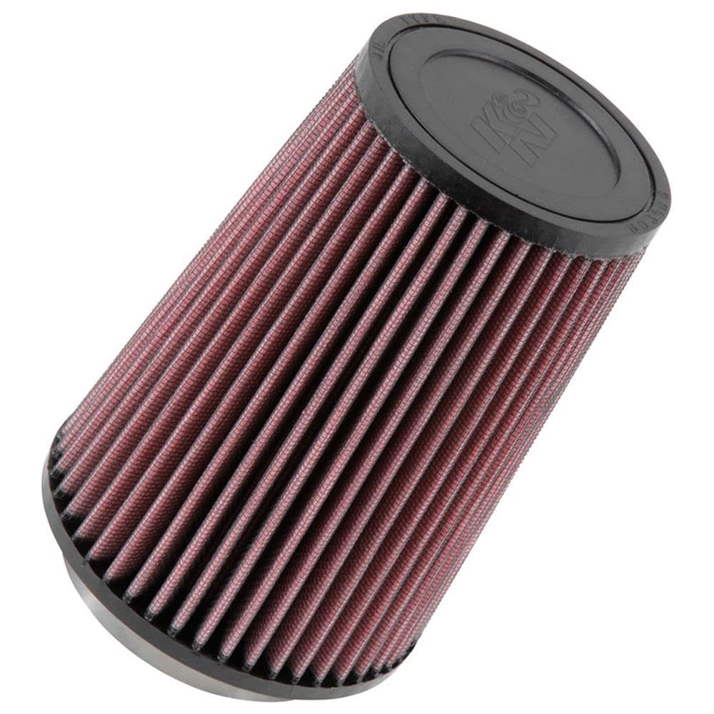 K&amp;N RU-2710 KFZ und Motorrad Gummi Universalluftfilter, Rot