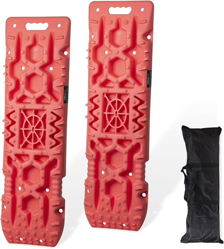 BullPower Rote Offroad-Sandbleche Kunststoff-Anfahrhilfen Schlamm Sand Schnee Recovery Board 10T Rei