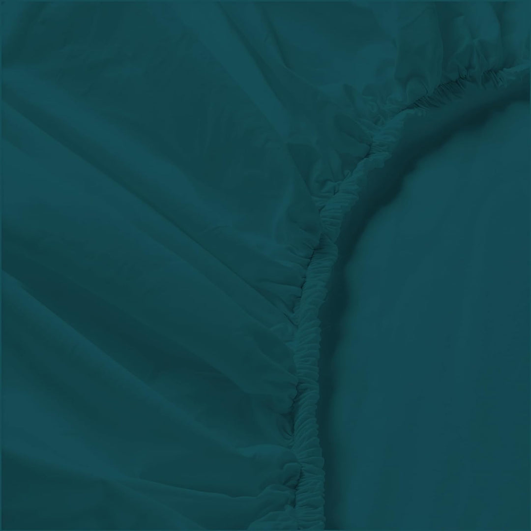 Italian Bed Linen Max Color Bettwäsche-Set, Benzin grün, Doppelte 2 Sitze Petrolgrün, 2 Sitze Petrol