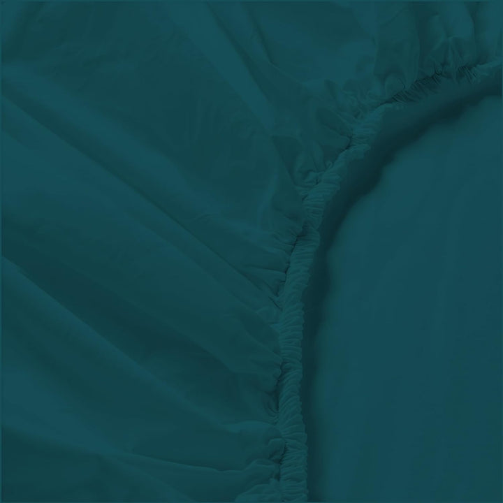 Italian Bed Linen Max Color Bettwäsche-Set, Benzin grün, Doppelte 2 Sitze Petrolgrün, 2 Sitze Petrol