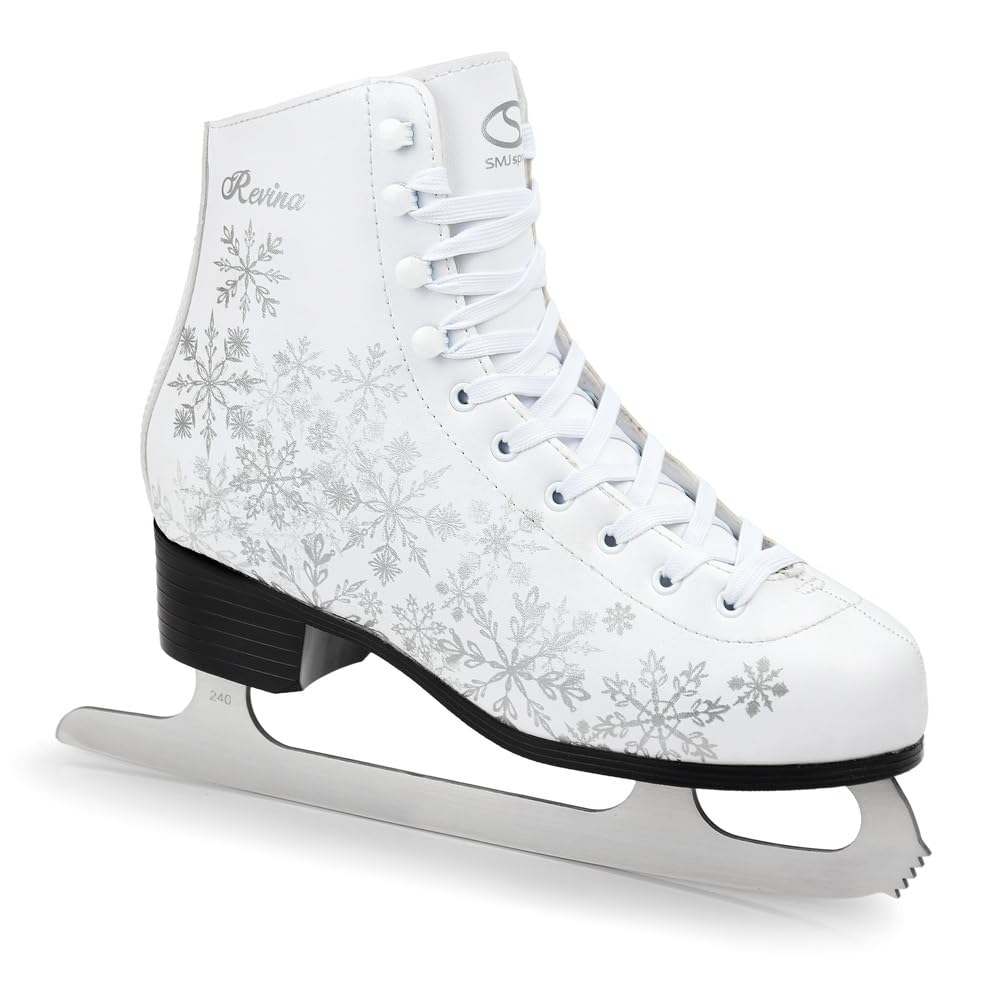 MADIVO SMJ Revina Damen Schlittschuhe Eiskunstlauf Eislaufschuhe Klassische Eislauf Weiss | Grössen: