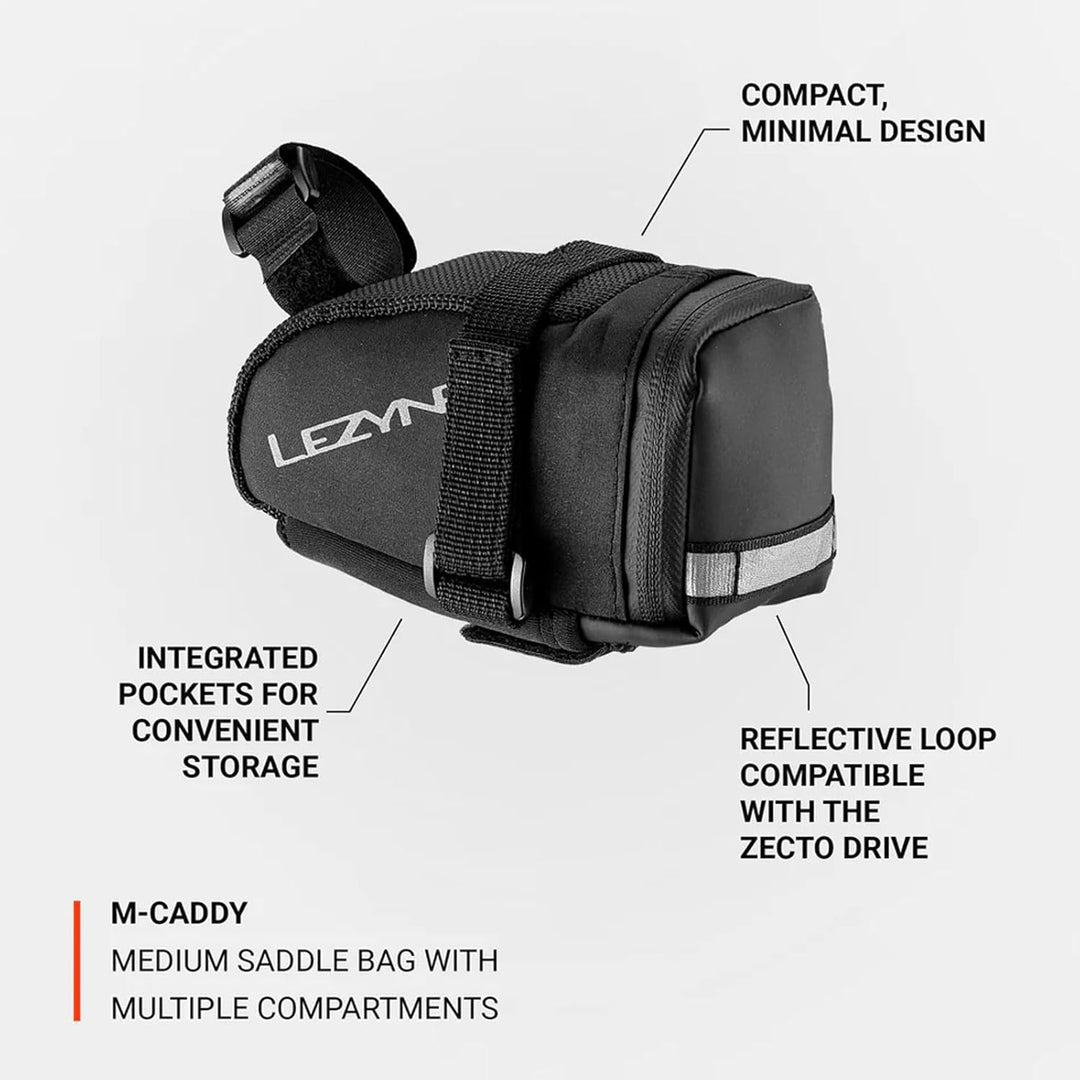 Lezyne Trinkrucksäcke, Satteltaschen + Zubehör Caddy, M 0,6 Schwarz, 0,6 Schwarz