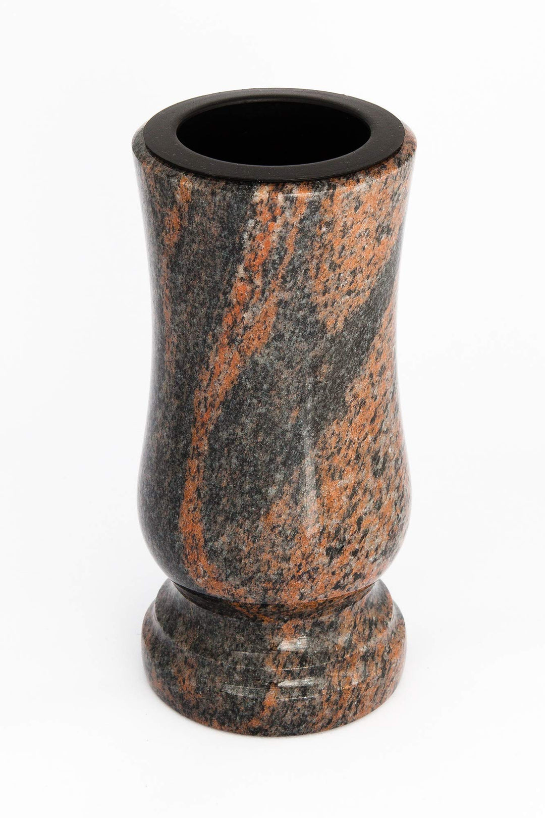 Afterglow Stilvolle Grabvase aus echtem Granit Gneis Barap Halmstad Höhe 20 cm/Ø 10 cm Grabschmuck w