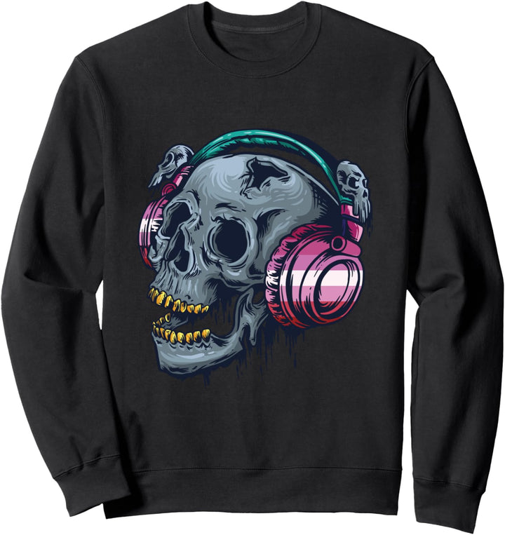 Lesbisch Cool Skelett Farben der lesbischen Flagge Farben Sweatshirt