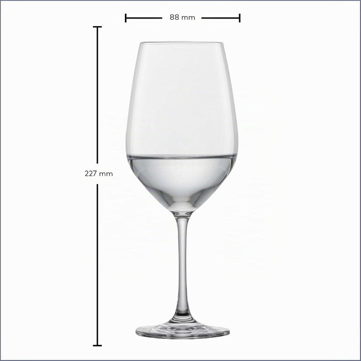 SCHOTT ZWIESEL Rotweinglas Viña (6er-Set), klassische Kristallgläser für Rotwein oder Wasser, spülma