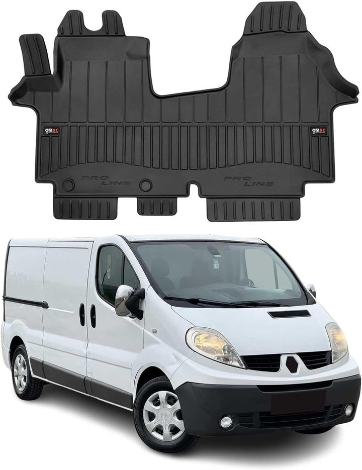 OMAC Gummi Fussmatten kompatibel mit Renault Trafic 2001-2014 Premium TPE Automatten 1tlg Fussmatten