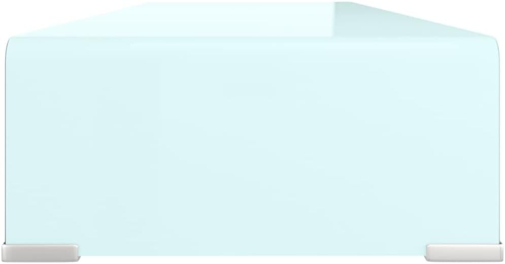 vidaXL TV-Aufsatz Monitorerhöhung Glasaufsatz TV-Bühne Fernseher Erhöhung Monitor Bildschirmerhöhung