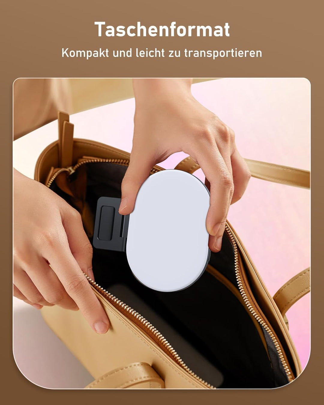 Selfie Licht, Handy Licht Videolicht mit Clip, Rechargeable 2000mAh Akkus, 3 Lichtmodi & Helligkeit