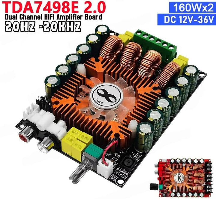 High Power TDA7498E 2.0 Digitaler Stromverstärker 160W X 2 Stereounterstützung BTL 220W mit Kühllüft