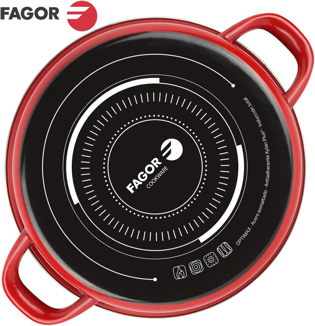 Fagor 78574 Optimax 430 Aisi Steel, Red, D 24 cm, Polyester