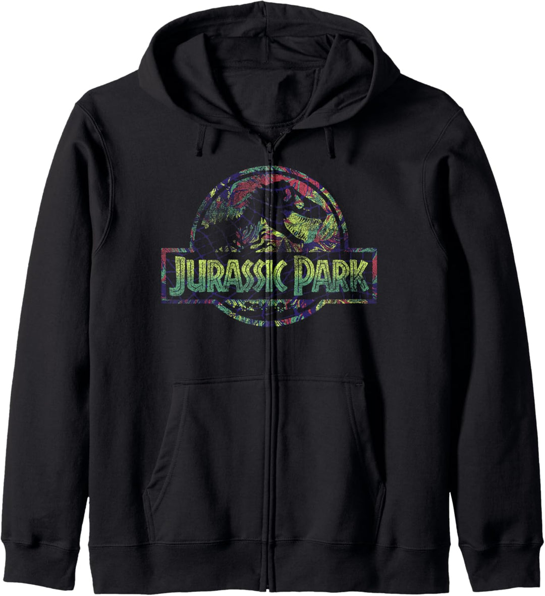 Jurassic Park Grid Wave Logo Kapuzenjacke