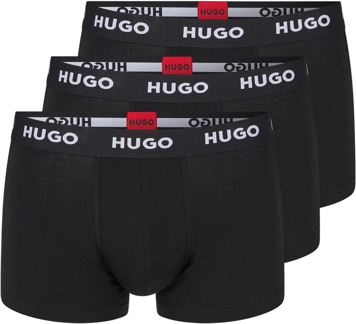 HUGO Herren Trunk Triplet Pack Dreier-Pack eng anliegende Boxershorts aus Stretch-Baumwolle mit kurz