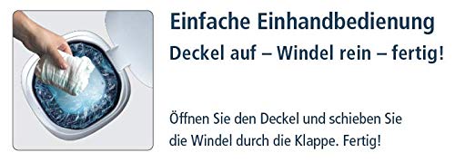 Angelcare Windeleimer Classic XL | komfortabel | Nachfüllkassette mit optimalen Geruchsschutz | 7-sc