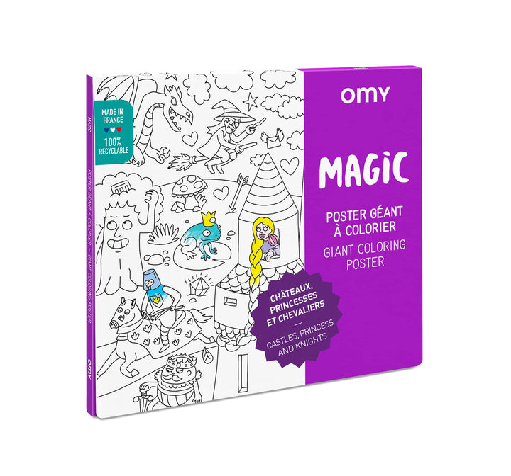 OMY Giant Coloring Poster 70 x 100, Magic 40,4 x 26 x 24 cm, 40,4 x 26 x 24 cm