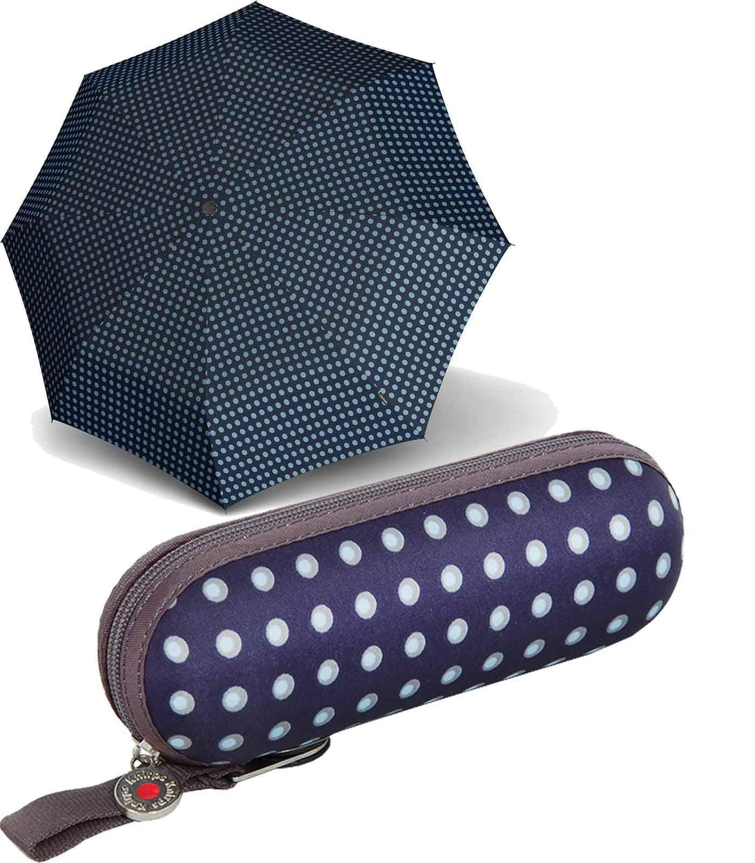 Knirps X1 Taschenschirm 18 cm, Navy Dot Superthin, one size one size Navy Dot Superthin, one size Na