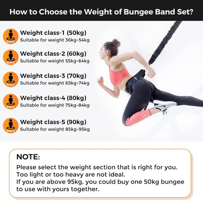 DASKING Heavy Bungee Band Set, Air Yoga Widerstand Bungee Stretch Gürtel, 4D Bungee Tanzseil, Exerci