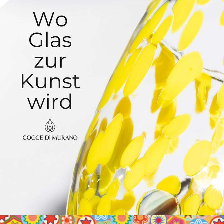 Gocce di Murano Set mit 6 Regenbogen-Gläsern, aus mundgeblasenem Muranoglas, 240 ml, handgefertigt,