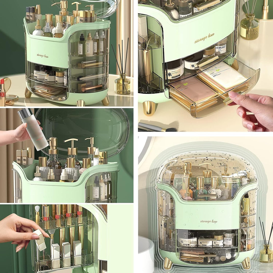 Make Up Aufbewahrung Cosmetic Organizer Kosmetik Schminktisch mit Deckel Schubladen Grosse Kapazität