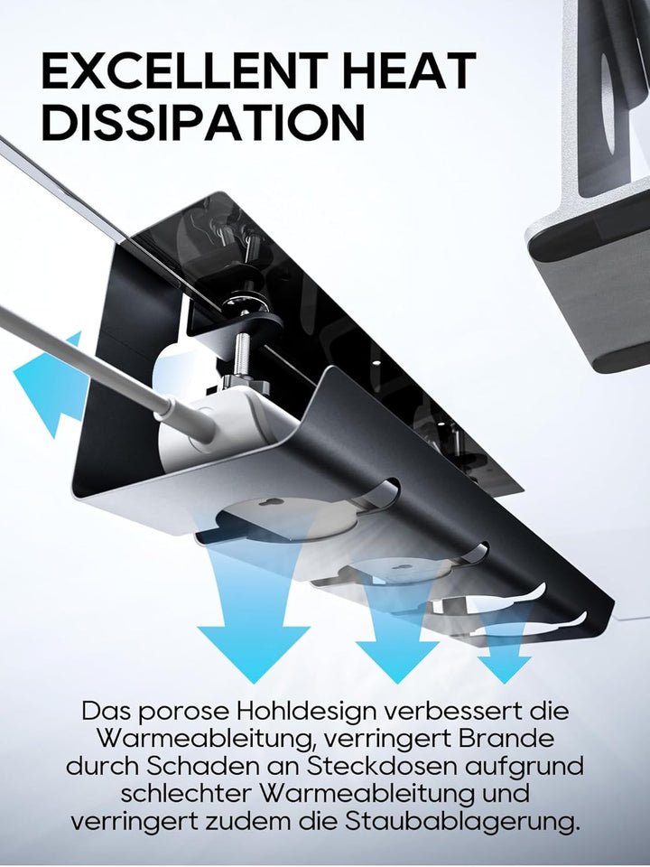 NODOCA Kabelmanagement unter dem Schreibtisch, Ohne Bohren Untertisch Kabelmanagement, Kabelkanal Sc