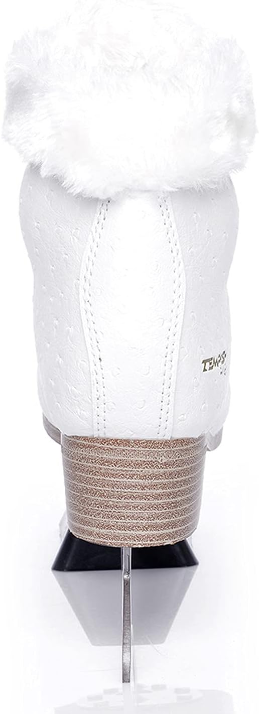 TEMPISH FINE Schlittschuh | Damen | mit Kunstfell | Eiskunstlauf | Freizeit | bequem &amp; warm I weiss