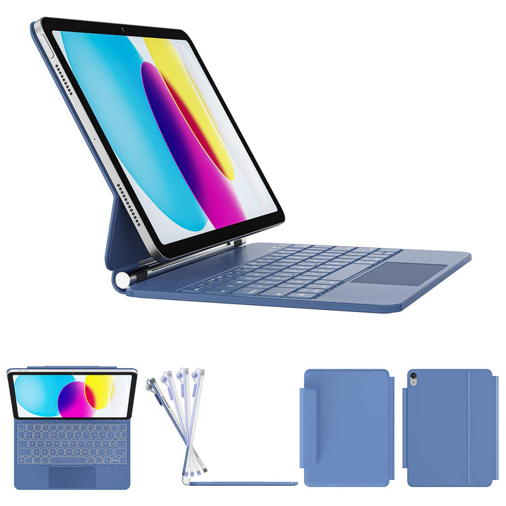Hülle mit Tastatur für iPad 11. Generation (A16, 2025)/10. Generation, Magic Keyboard mit 11-Farben