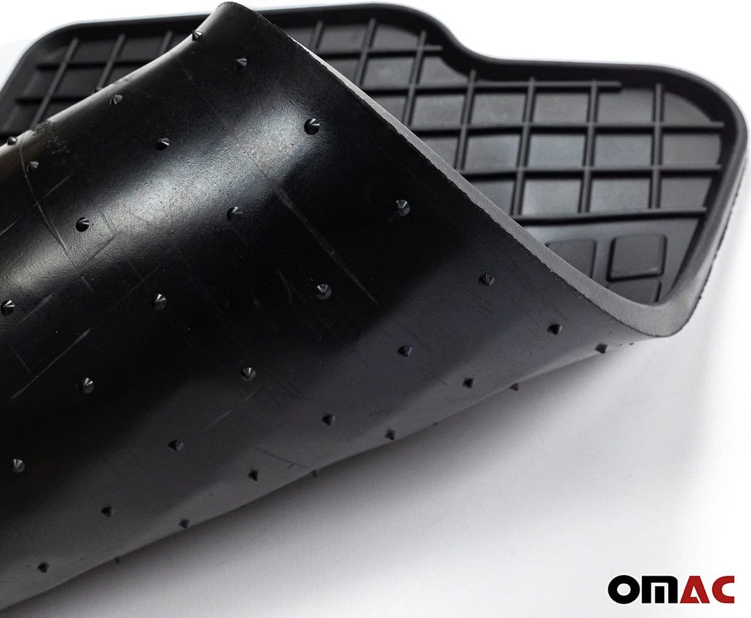 OMAC Gummi Fussmatten kompatibel mit Peugeot 2008 2013-2019 Automatten Gummi TPE Schwarz 4X Fussmatt
