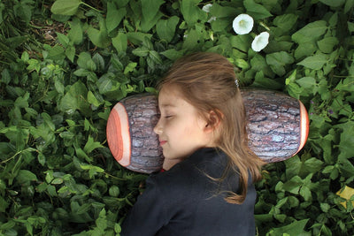 Kikkerland Log Head Rest, 1 Stück (1er Pack), Braun, A