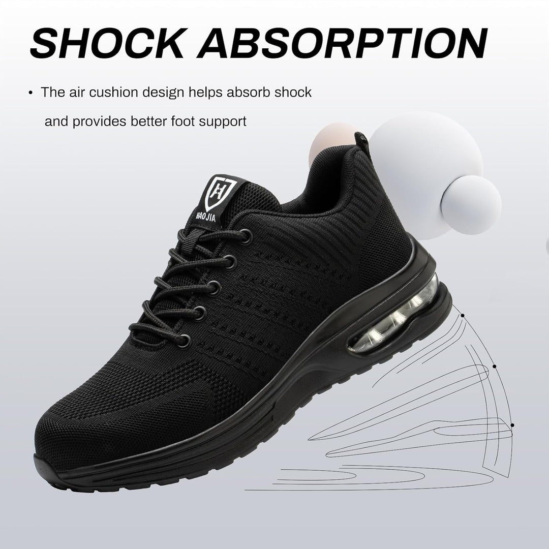 Hitopteu Sicherheitsschuhe Herren Arbeitsschuhe Damen Leicht Sportlich Arbeitsturnschuhe mit Stahlka