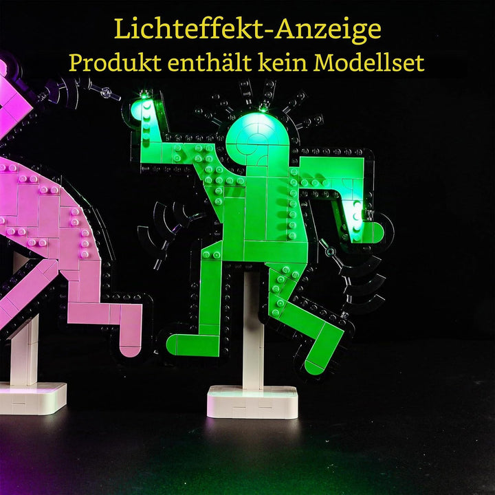 GEAMENT LED Licht-Set Kompatibel mit Lego Keith Haring Tanzende Figuren (Dancing Figures) Art 31216