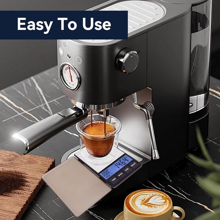 Cyrank Espresso-Kaffeewaage Mit Timer, Tropfkaffeewaage, Espresso Waage, Kleine Taschen-Kaffeewaage,