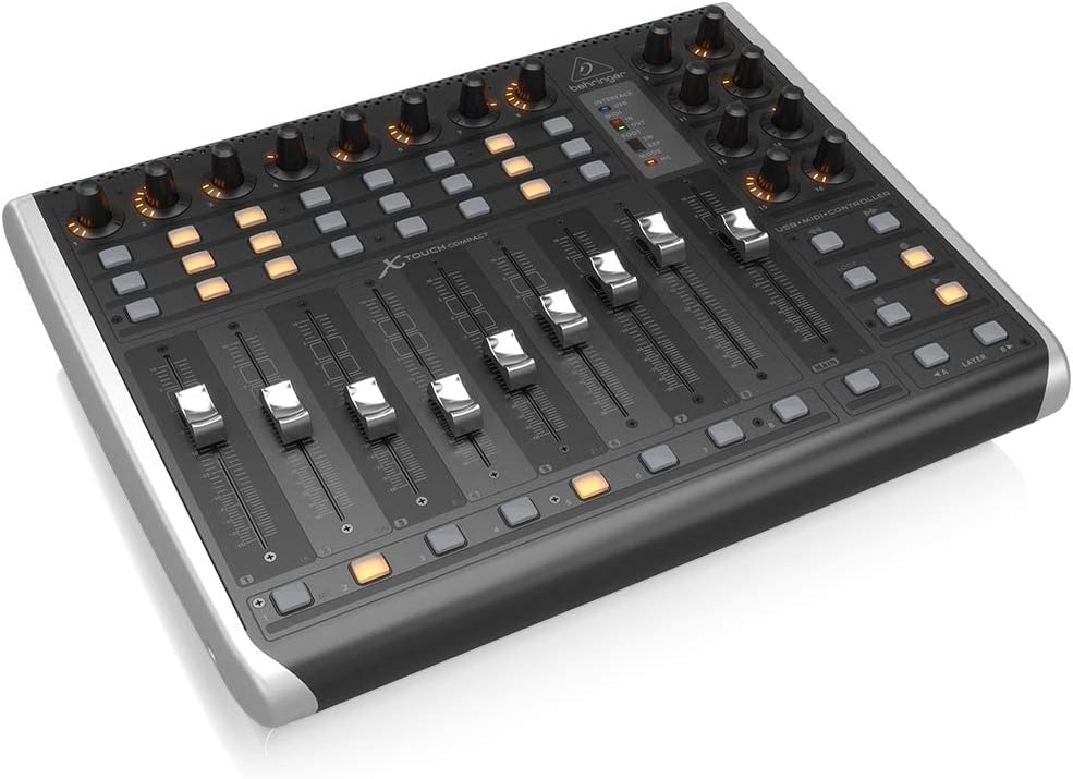 Behringer X-TOUCH COMPACT Universeller USB/MIDI-Controller mit 9 berührungsempfindlichen Motorfadern