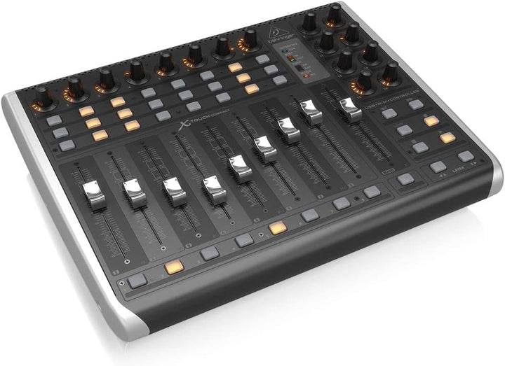 Behringer X-TOUCH COMPACT Universeller USB/MIDI-Controller mit 9 berührungsempfindlichen Motorfadern