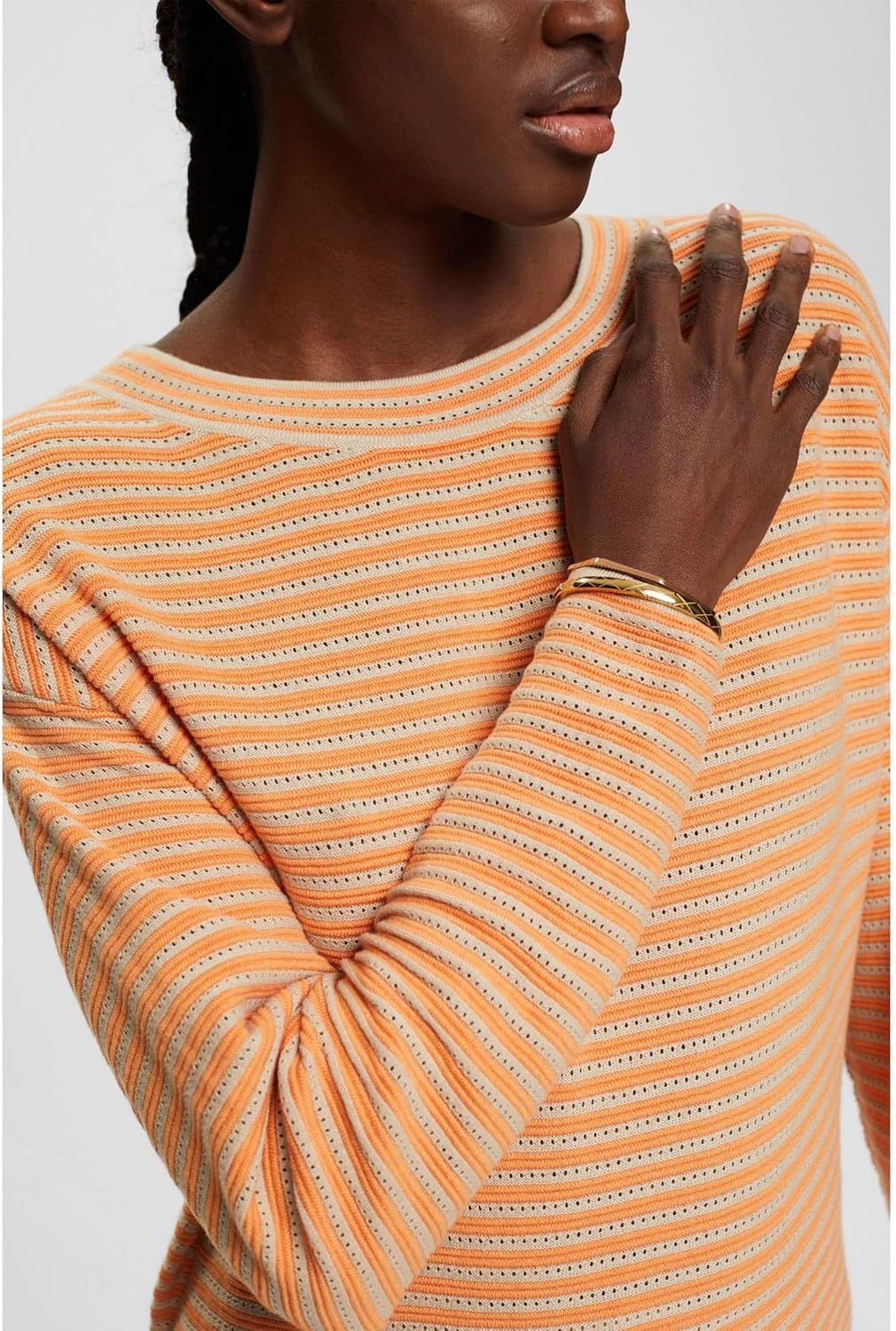 ESPRIT Damen Pullover, 262/Light Taupe 3