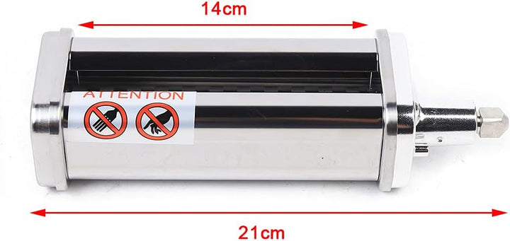 Pastaaufsatz Nudelaufsatz Küchenmaschine Mixer Edelstahl Zubehör 8 Variable Dickeneinstellungen für