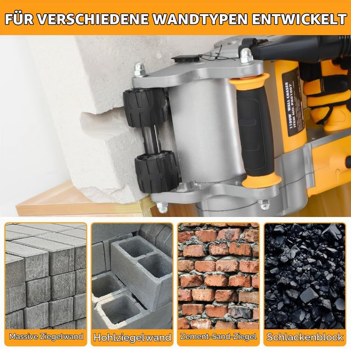 Hoteche 1100W Grabenfräse | Kupferdrahtmotor, Anti - Selbstrast - Schalter, 2200RPM, Mit 35mm Diaman