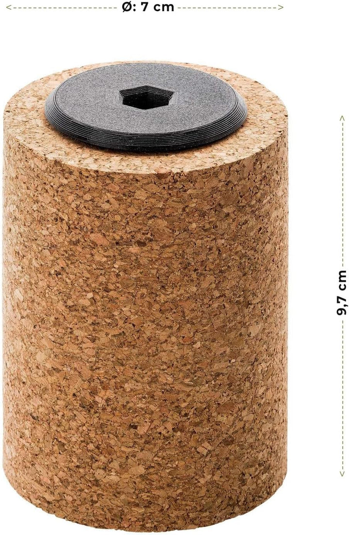 Kork-Bürste | Kork-Roller | Rotor-Kork-Roller | 70 x 97 mm | Korkrolle für den Skiservice | Standard