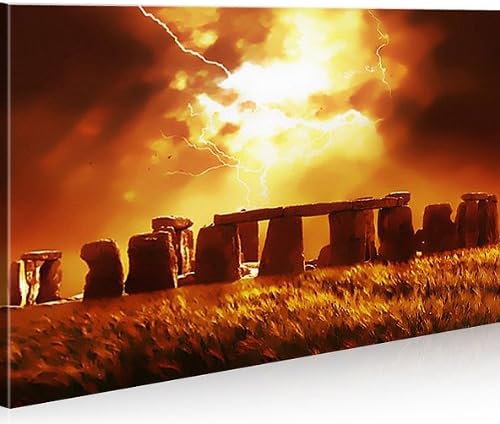 islandburner Bild Bilder auf Leinwand Stonehenge 1p XXL Poster Leinwandbild Wandbild art up your lif